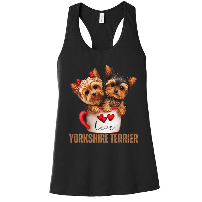 Yorkshire Terrier Dog Lover Gifts Yorkie Women's Racerback Tank