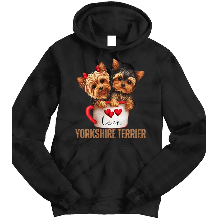 Yorkshire Terrier Dog Lover Gifts Yorkie Tie Dye Hoodie