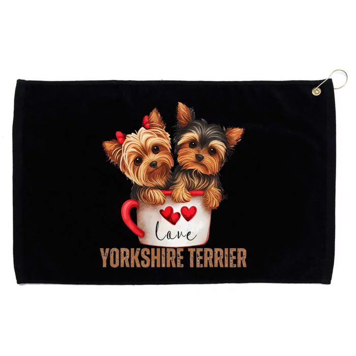 Yorkshire Terrier Dog Lover Gifts Yorkie Grommeted Golf Towel