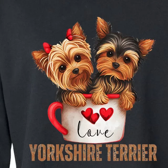 Yorkshire Terrier Dog Lover Gifts Yorkie Cropped Pullover Crew