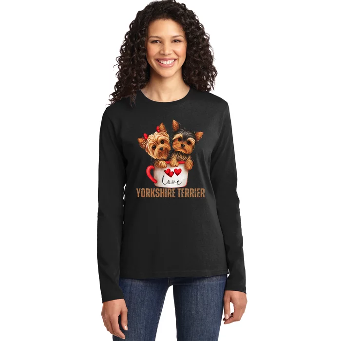 Yorkshire Terrier Dog Lover Gifts Yorkie Ladies Long Sleeve Shirt