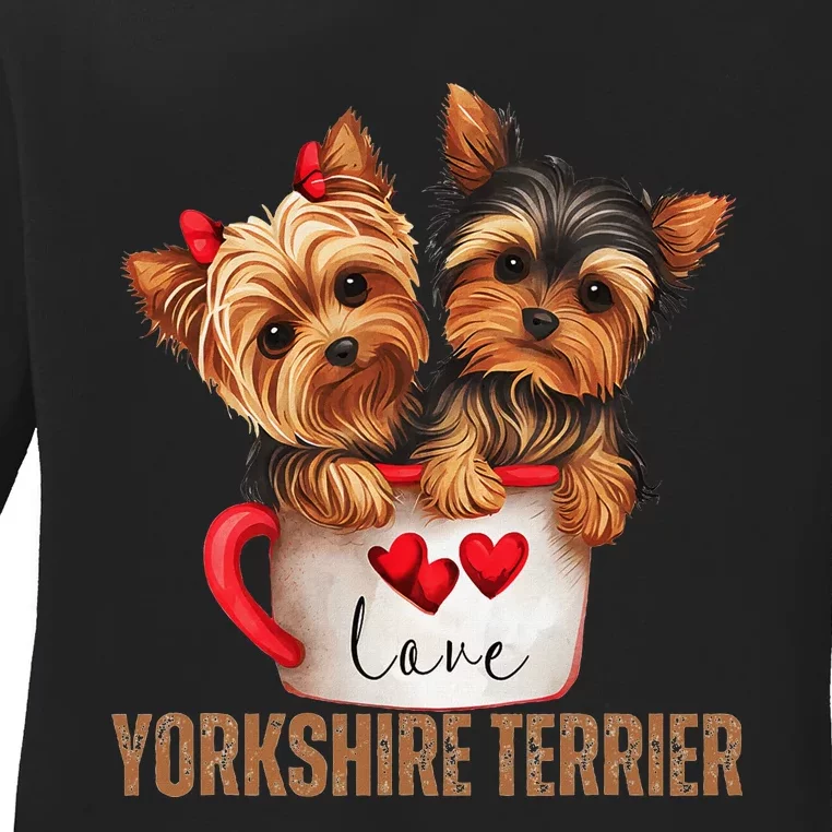 Yorkshire Terrier Dog Lover Gifts Yorkie Ladies Long Sleeve Shirt