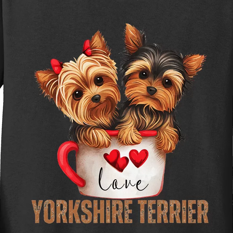 Yorkshire Terrier Dog Lover Gifts Yorkie Kids Long Sleeve Shirt