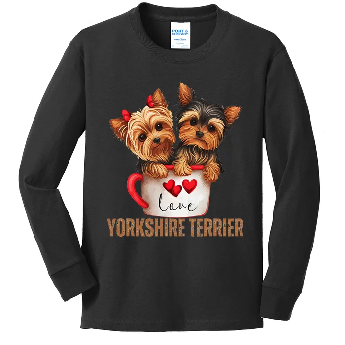 Yorkshire Terrier Dog Lover Gifts Yorkie Kids Long Sleeve Shirt