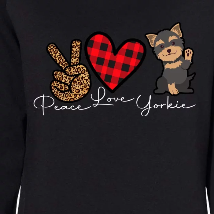 Yorkshire Terrier Dog Funny Cute Love Peace Puppy Lover Gift Womens California Wash Sweatshirt