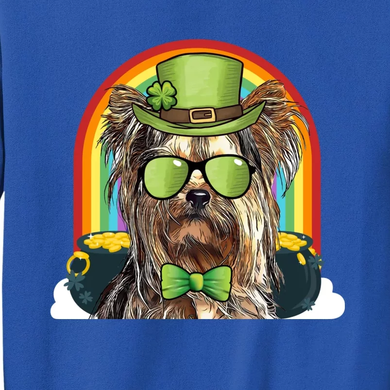 Yorkshire Terrier Dog Leprechaun Funny St Patricks Day Gift Tall Sweatshirt