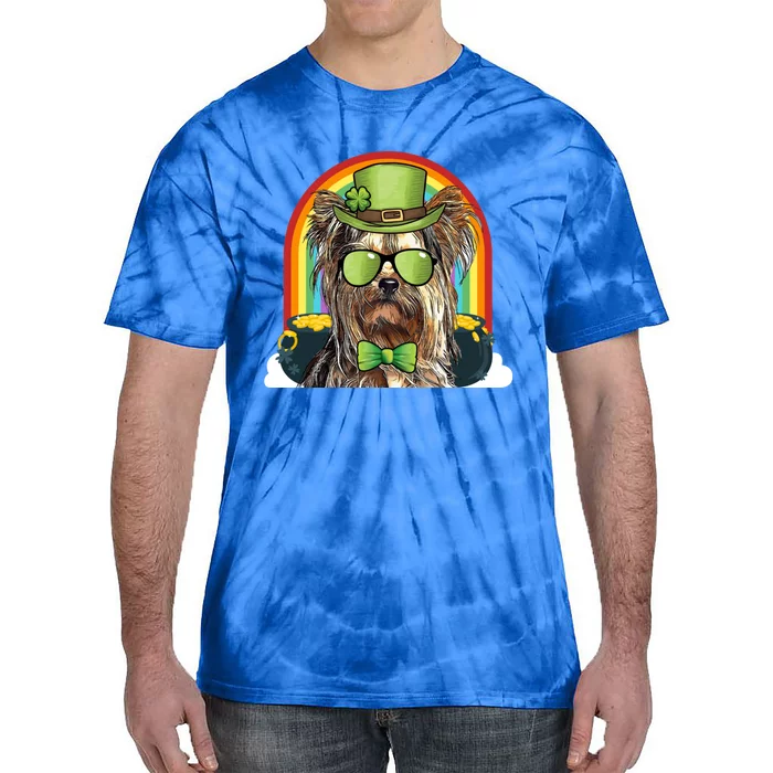 Yorkshire Terrier Dog Leprechaun Funny St Patricks Day Gift Tie-Dye T-Shirt