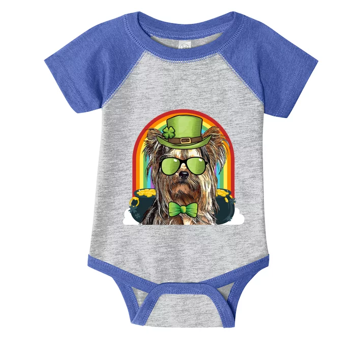 Yorkshire Terrier Dog Leprechaun Funny St Patricks Day Gift Infant Baby Jersey Bodysuit