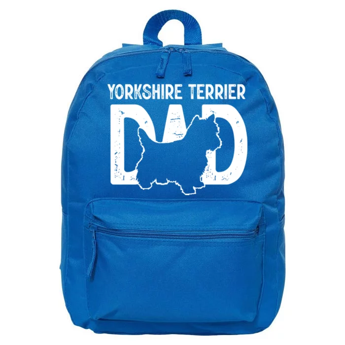 Yorkshire Terrier Dog Lover Funny Cute Puppy Dad Father Gift 16 in Basic Backpack