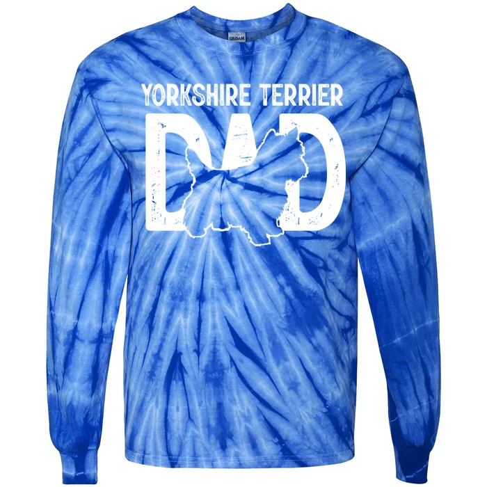 Yorkshire Terrier Dog Lover Funny Cute Puppy Dad Father Gift Tie-Dye Long Sleeve Shirt