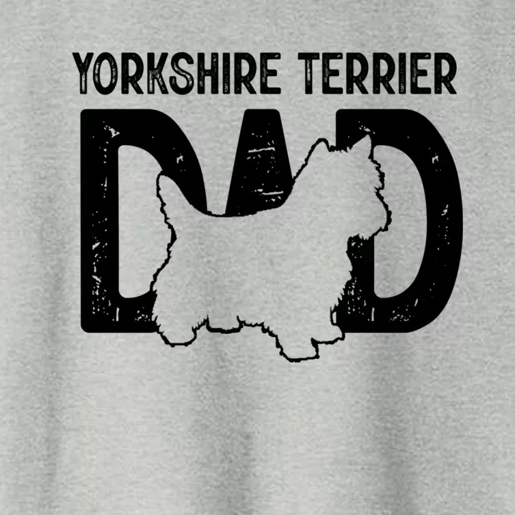 Yorkshire Terrier Dog Lover Funny Cute Puppy Dad Father Gift Women's Crop Top Tee