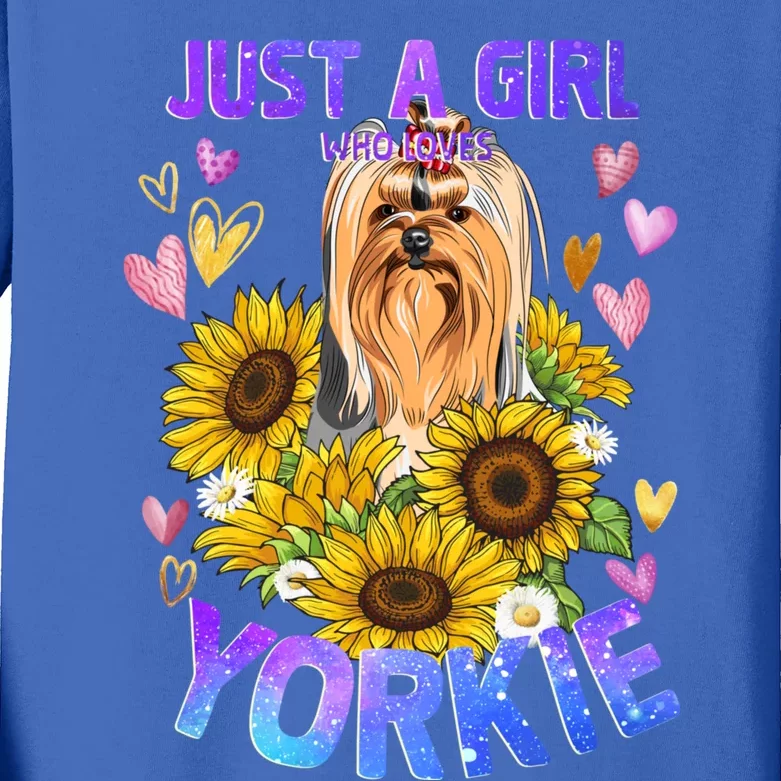 Yorkshire Terrier Dog Lover Funny Cute Puppy Gift Kids Long Sleeve Shirt