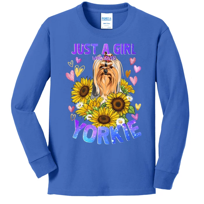 Yorkshire Terrier Dog Lover Funny Cute Puppy Gift Kids Long Sleeve Shirt