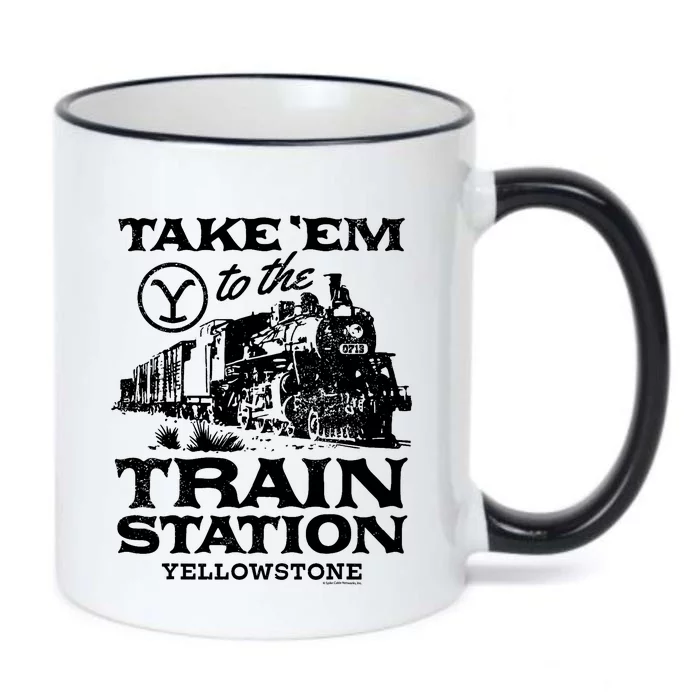 Yellowstone Take Em To The Train Station Black Color Changing Mug