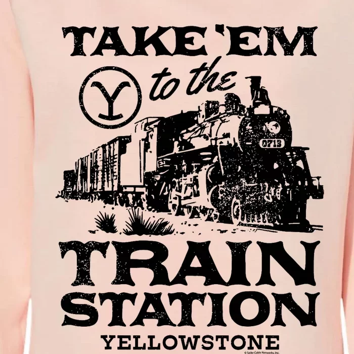 Yellowstone Take Em To The Train Station Womens California Wash Sweatshirt