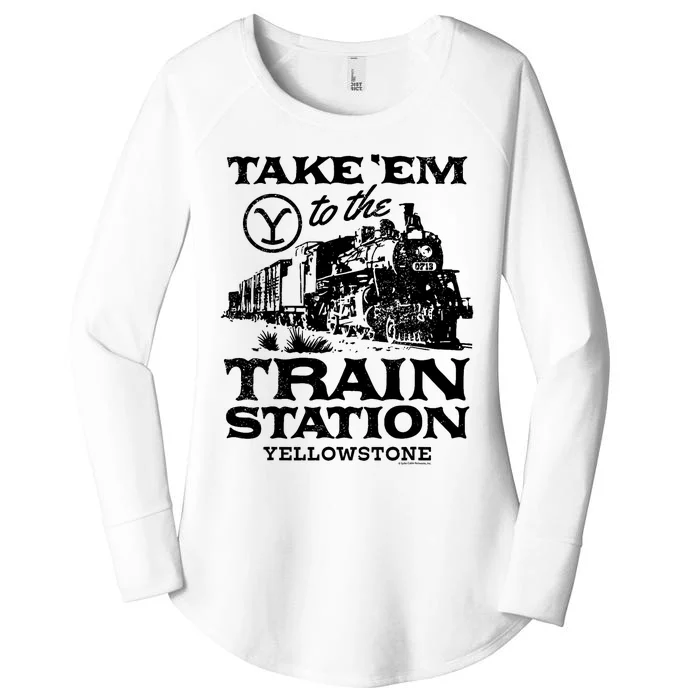 Yellowstone Take Em To The Train Station Women's Perfect Tri Tunic Long Sleeve Shirt