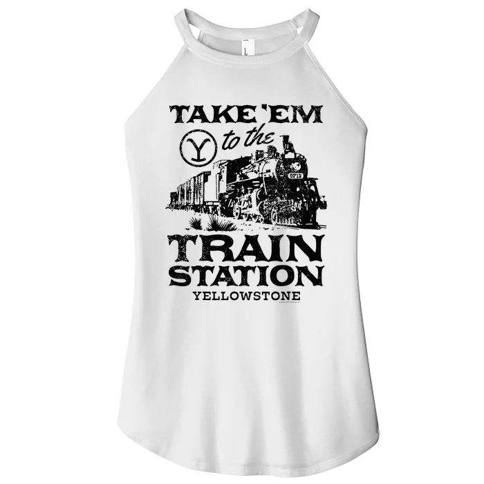 Yellowstone Take Em To The Train Station Women’s Perfect Tri Rocker Tank