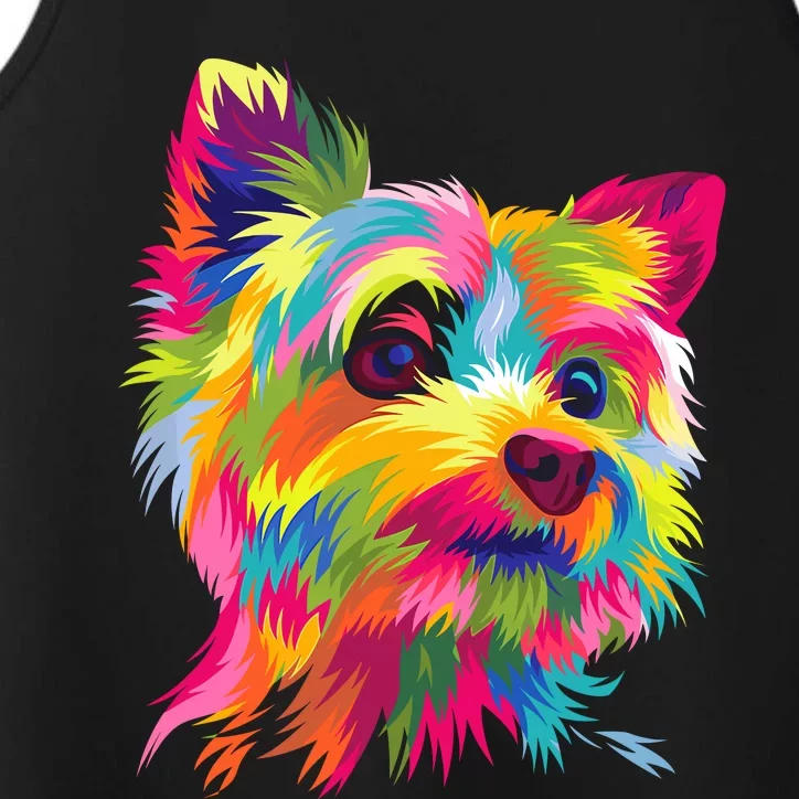 Yorkshire Terrier Funny Yorkie Pop Art Popart Dog Gift Performance Tank