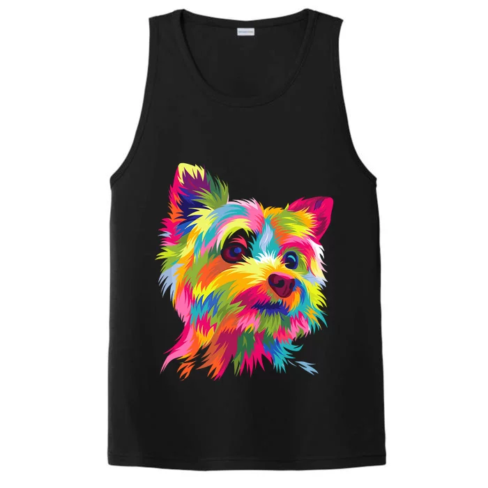 Yorkshire Terrier Funny Yorkie Pop Art Popart Dog Gift Performance Tank