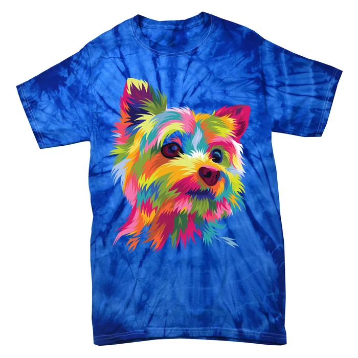 Yorkshire Terrier Funny Yorkie Pop Art Popart Dog Gift Tie-Dye T-Shirt