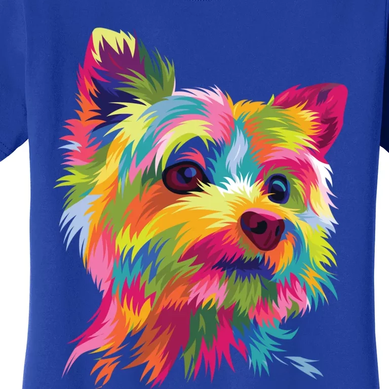 Yorkshire Terrier Funny Yorkie Pop Art Popart Dog Gift Women's T-Shirt