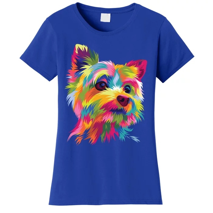 Yorkshire Terrier Funny Yorkie Pop Art Popart Dog Gift Women's T-Shirt