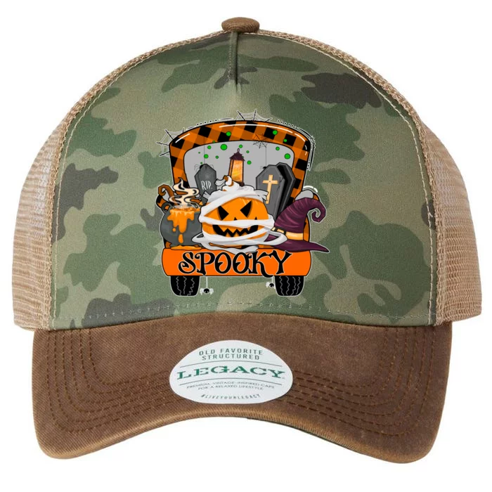 Y3wg Truck Gnomes Spooky Halloween Fall Pumpkin Autumn Gift Legacy Tie Dye Trucker Hat