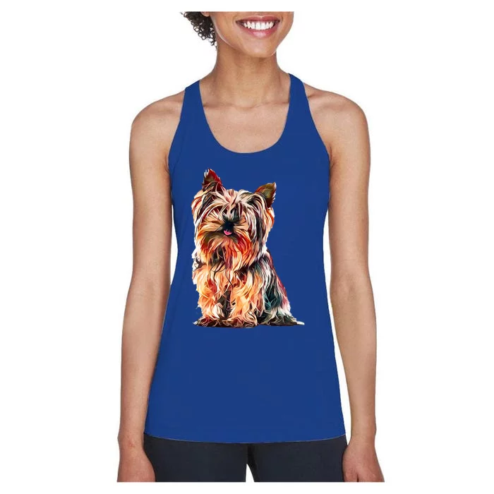 Yorkshire Terrier Gorgeous Pet Yorkie Dog Lover Meaningful Gift Women's Racerback Tank