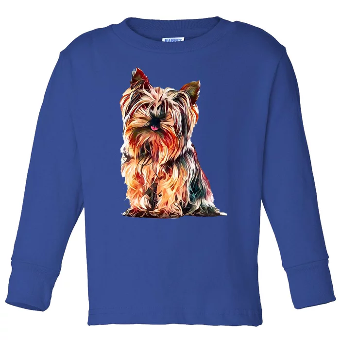 Yorkshire Terrier Gorgeous Pet Yorkie Dog Lover Meaningful Gift Toddler Long Sleeve Shirt