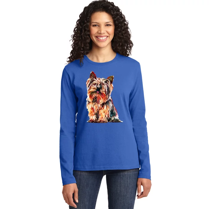 Yorkshire Terrier Gorgeous Pet Yorkie Dog Lover Meaningful Gift Ladies Long Sleeve Shirt