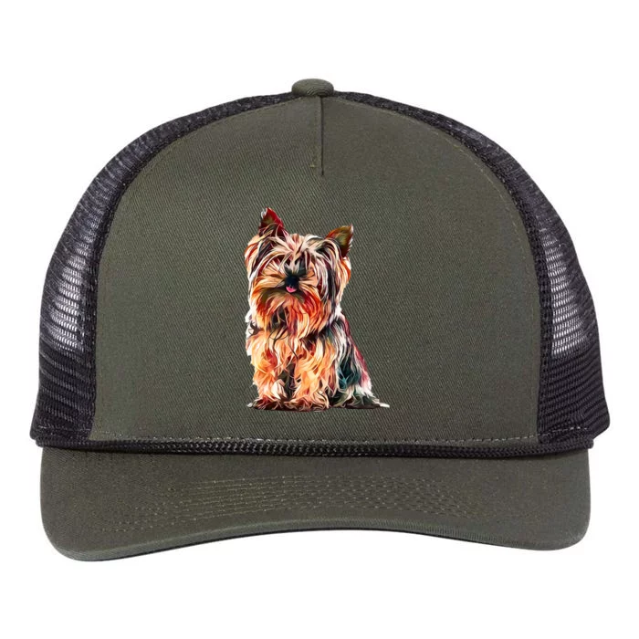 Yorkshire Terrier Gorgeous Pet Yorkie Dog Lover Meaningful Gift Retro Rope Trucker Hat Cap