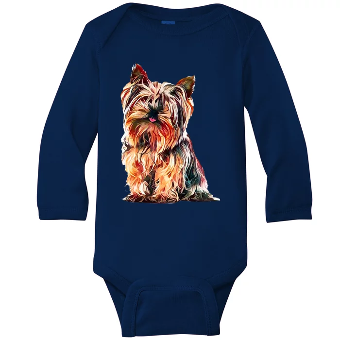 Yorkshire Terrier Gorgeous Pet Yorkie Dog Lover Meaningful Gift Baby Long Sleeve Bodysuit