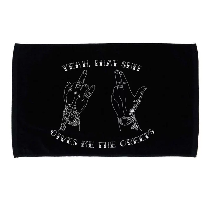 Yeah That Gives Me The Creeps Western Cowboy Microfiber Hand Towel