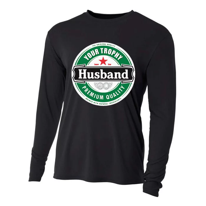 Your Trophy Husband Funny Married Cooling Performance Long Sleeve Crew