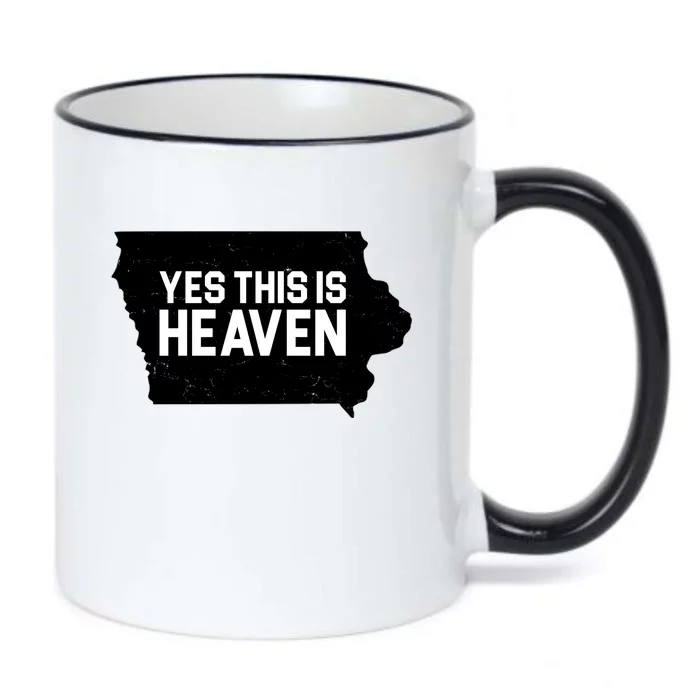 Yes This Is Heaven Iowa State Black Color Changing Mug