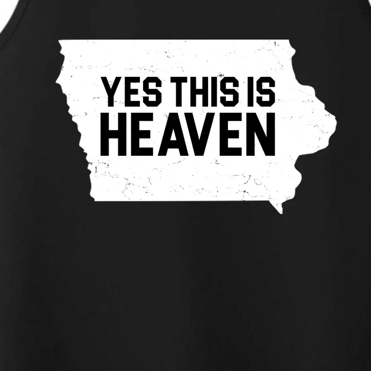 Yes This Is Heaven Iowa State Performance Tank