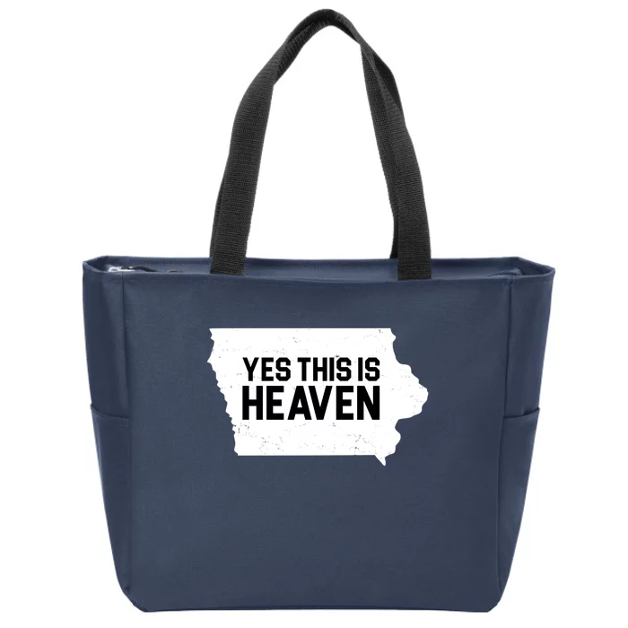 Yes This Is Heaven Iowa State Zip Tote Bag