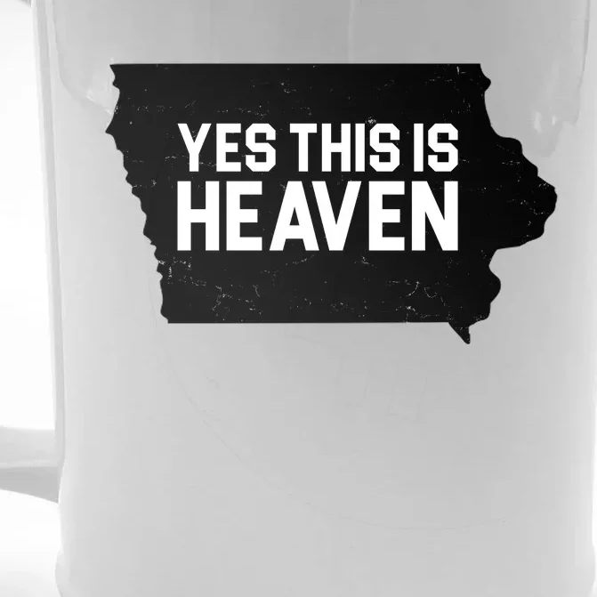 Yes This Is Heaven Iowa State Front & Back Beer Stein