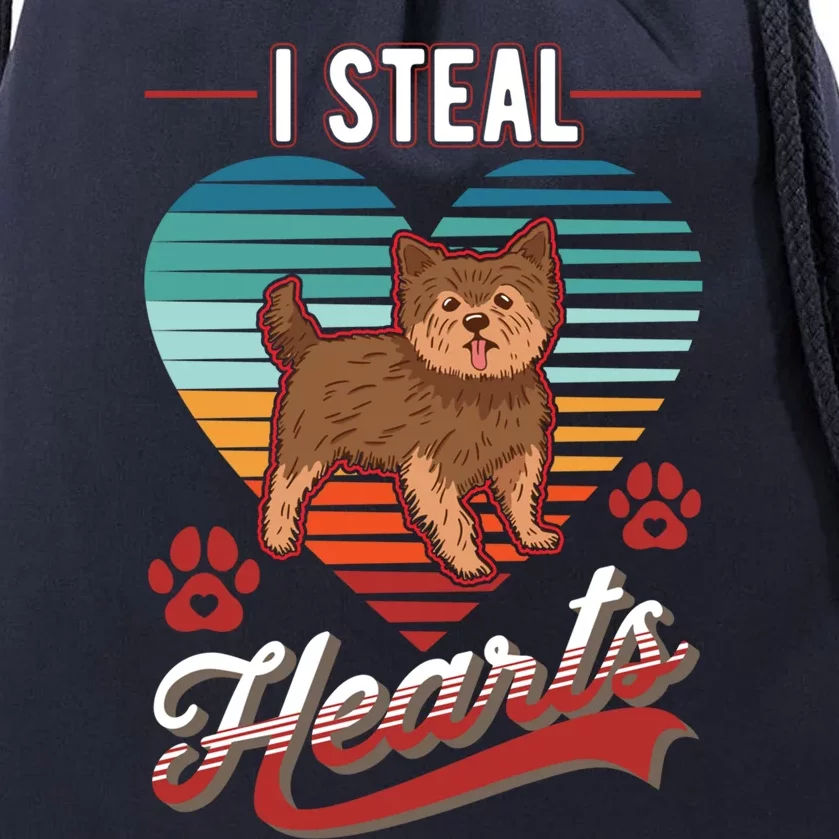 Yorkshire Terrier I Steal Hearts Valentines Day Yorkie Gift Drawstring Bag