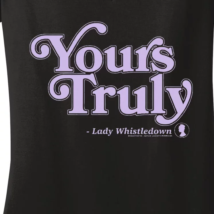 Yours Truly Lady Whistledown Women's V-Neck T-Shirt