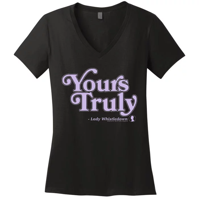 Yours Truly Lady Whistledown Women's V-Neck T-Shirt