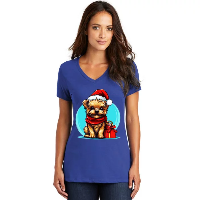 Yorkshire Terrier Lovers Christmas Cute Yorkshire Terrier Cute Gift Women's V-Neck T-Shirt