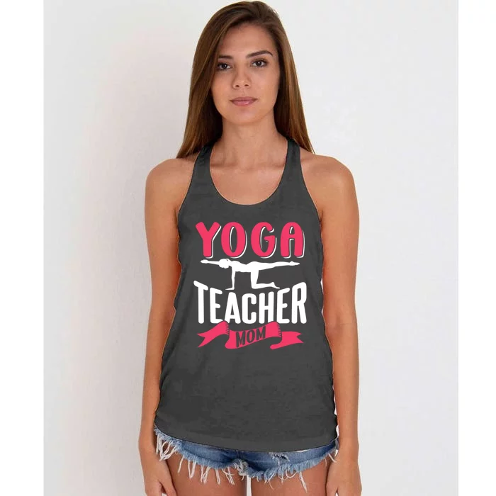 Yoga Teacher Mom Mother Hobby Mommy Mama Mothers Day Gift Women's Knotted Racerback Tank