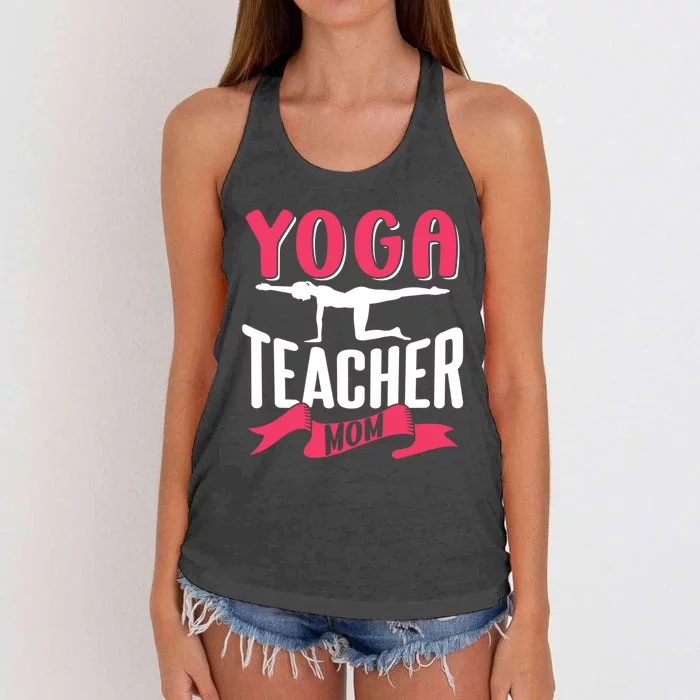 Yoga Teacher Mom Mother Hobby Mommy Mama Mothers Day Gift Women's Knotted Racerback Tank