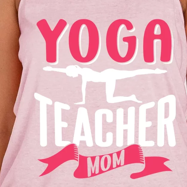 Yoga Teacher Mom Mother Hobby Mommy Mama Mothers Day Gift Women's Knotted Racerback Tank