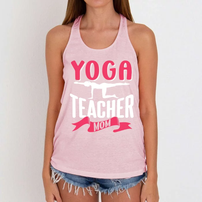 Yoga Teacher Mom Mother Hobby Mommy Mama Mothers Day Gift Women's Knotted Racerback Tank