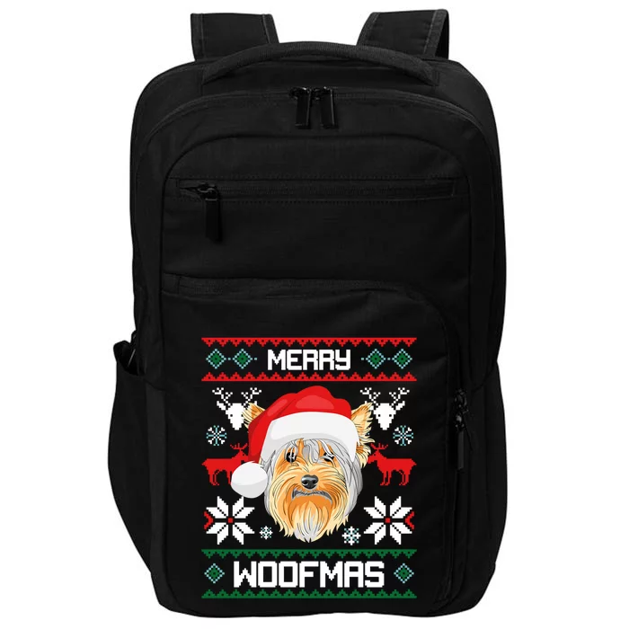 Yorkshire Terrier Merry Woofmas Gift For Christmas Xmas Great Gift Impact Tech Backpack