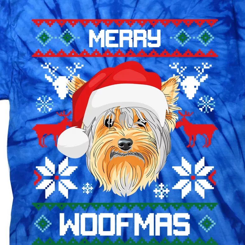 Yorkshire Terrier Merry Woofmas Gift For Christmas Xmas Great Gift Tie-Dye T-Shirt