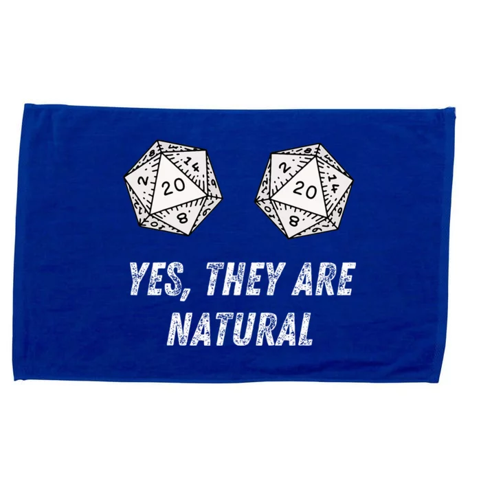 Yes TheyRe Natural D20 20 Dice Funny Rpg Board Gamer Humor Microfiber Hand Towel