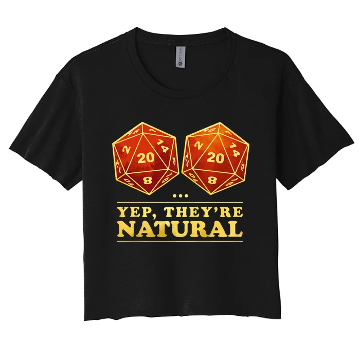 Yes TheyRe Natural D20 Women's Crop Top Tee